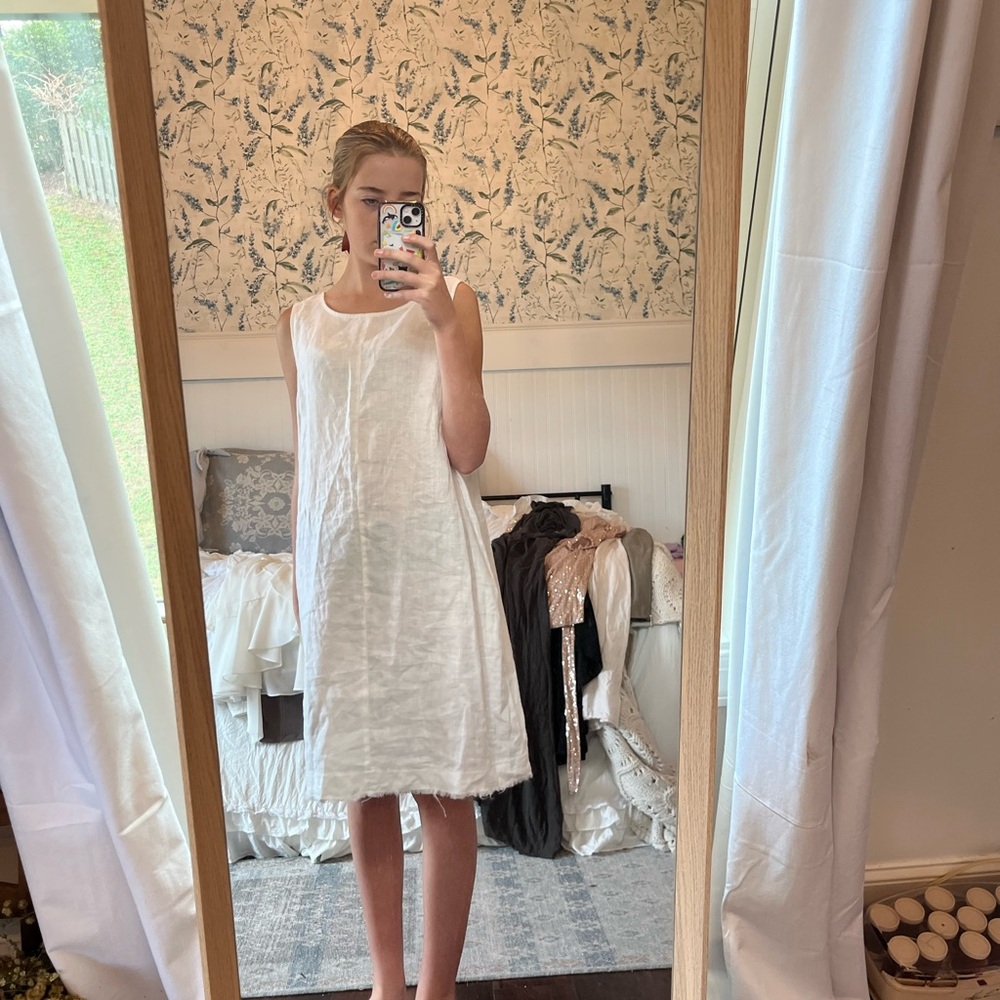 Philosophy White pure linen dress